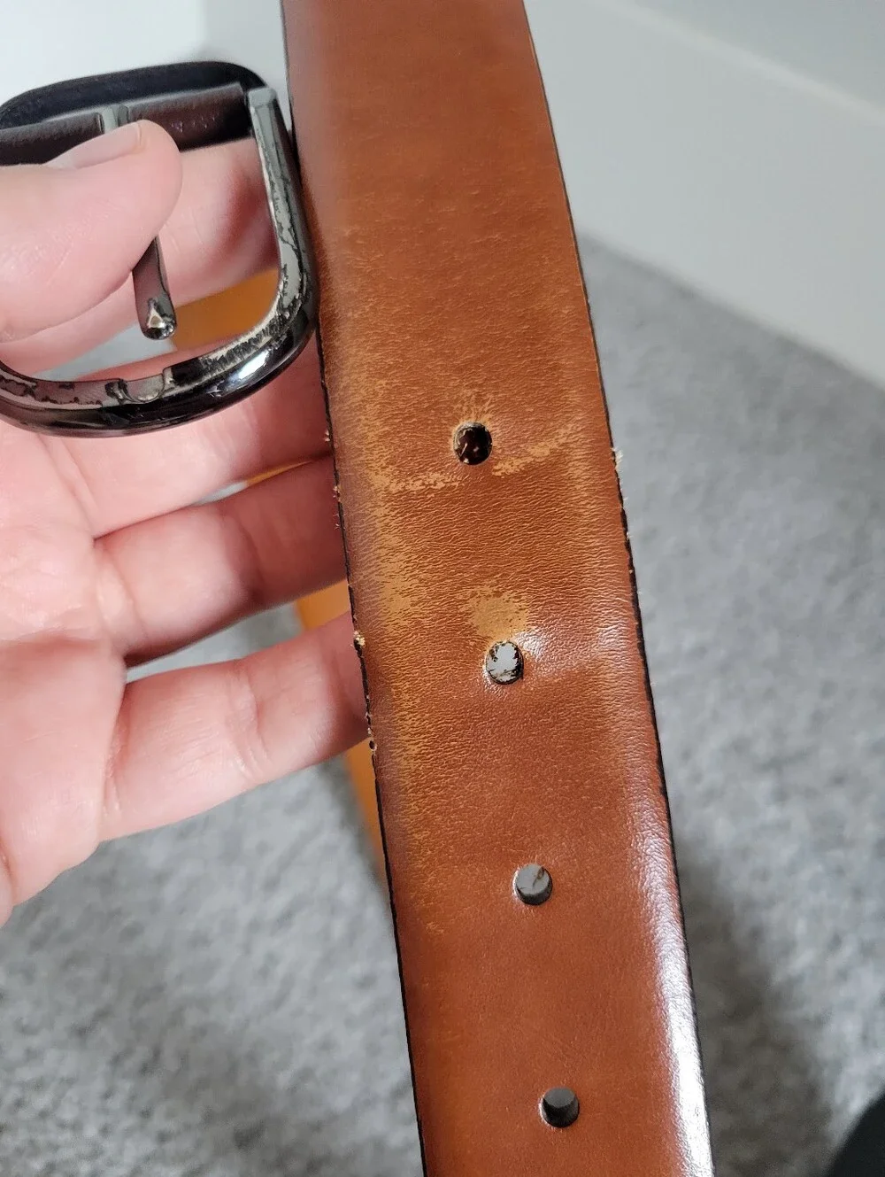 BOCONI USA Genuine Leather Belt Brown 32